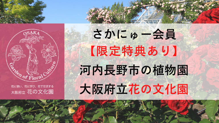 さかにゅー会員特典あり 素敵な花に囲まれて日々の暮らしに彩りを 河内長野の広大な植物園 大阪府立 花の文化園 さかにゅー